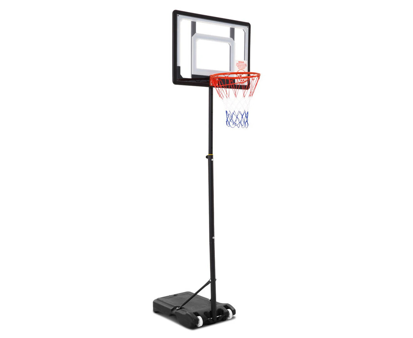 2.1M Basketball Hoop Stand System Adjustable Portable Pro Kids Clear